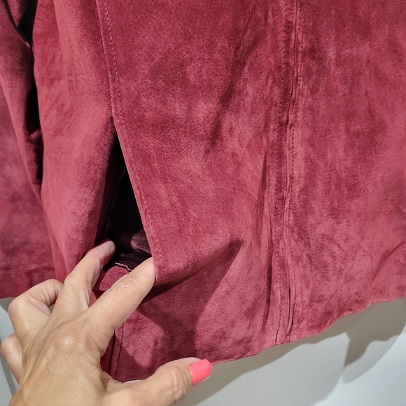 Leather Jacket Maroon - Picture 2 of 8